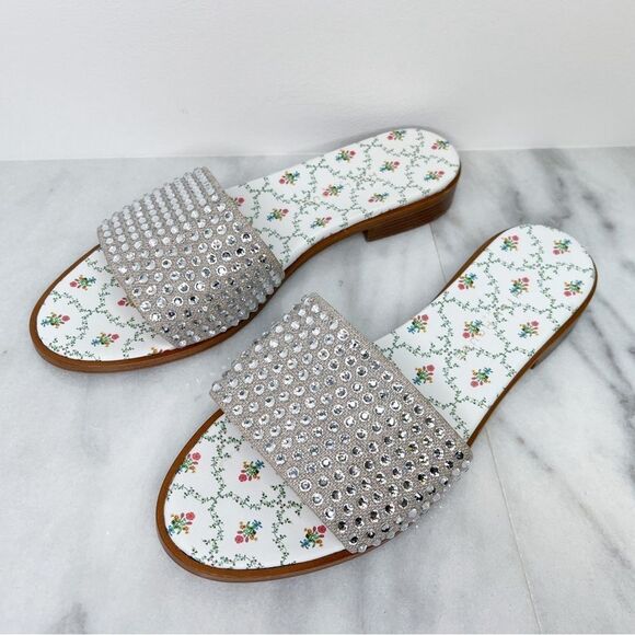 Hill House Silver Studded Slide Sandals - The City Slide - Picture 10 of 14